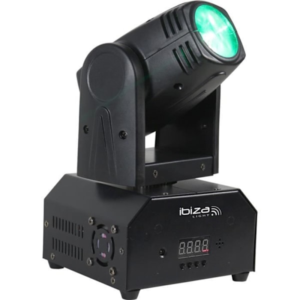 IBIZA LMH250-RC LED RVBB 10W DMX rörlig stråle med fjärrkontroll
