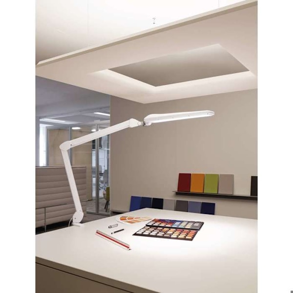 MAULcraft Skrivbordslampa LED - dimbar - bordsfäste - vit - metall - 1 styck - 98.5 x 8 x 52 cm - MAUL Vit