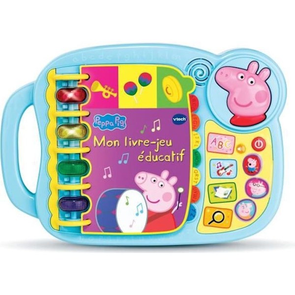 VTECH Educational Game Book - Peppa Pig - Roliga ljud - 14 sidor med berättelser och spel Flerfärgad