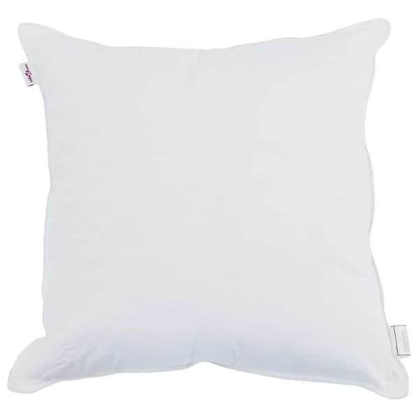 VIDAXL Kudde 80 x 80 cm kvadratisk - Bomull, fyllning av bambufibrer och polyester, Vit Vit