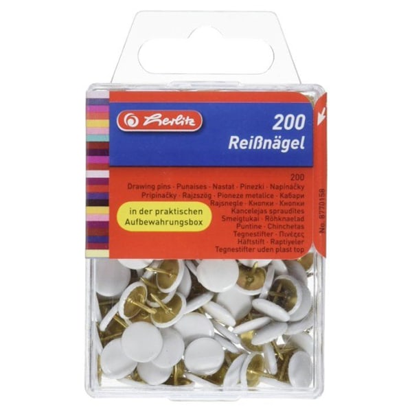 tryckstift, vit, diameter: 9,5 mm
