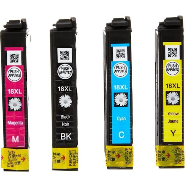 EPSON Multipack XL T1806 - Daisy - Svart, Cyan, Magenta, Gul (C13T18164012)
