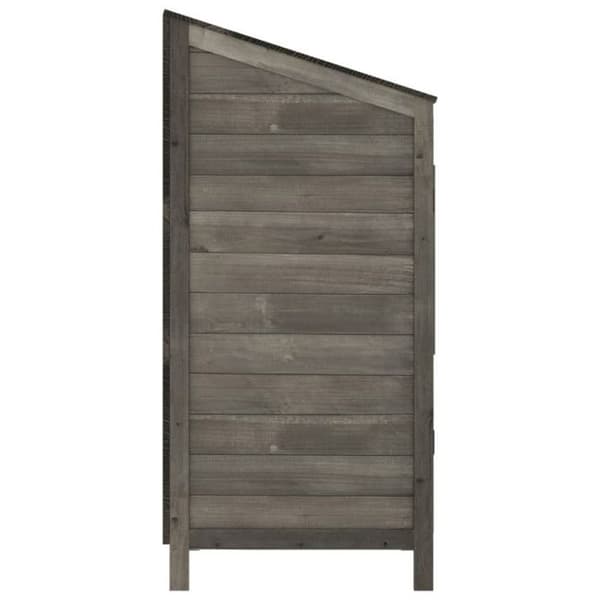 vidaXL Trädgårdsbod Antracit 55x52x112 cm Solid granträ 152180 antracit
