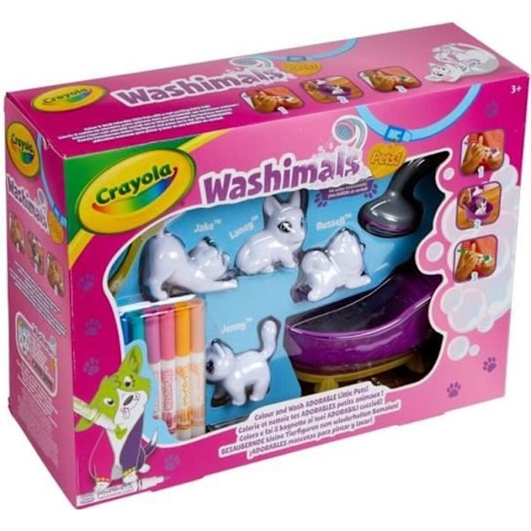 Washimals 3D målarlåda - CRAYOLA - Tvättbara markörer ingår - För barn från 3 år och uppåt Flerfärgad