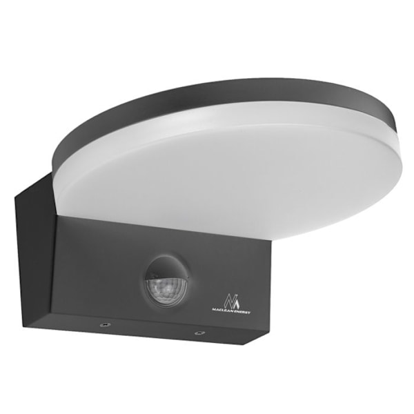 Macleans rörelsedetektor LED-lampa, PIR-vägglampa, grå, 15W, IP65, 1560lm, kallvit (4000K) MCE344 G grå