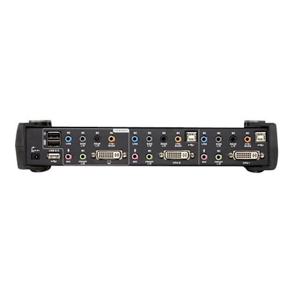 KVMP-switch, 2-portar, ATEN CubiQ CS1782A, DVI, U... Svart