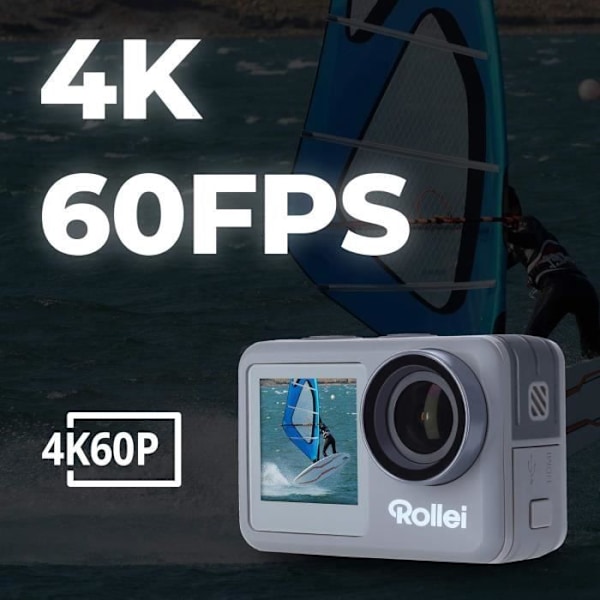 Handkamera - Rollei - Action Cam 9s Plus - 4K 60fps - Elektronisk stabilisering - Vattentät upp till 40m
