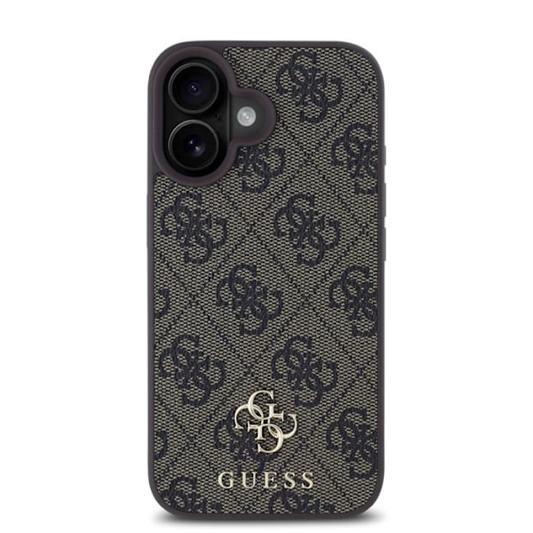 Coque för iPhone 16 - Guess Hardcase 4G Classic MagSafe (GUHMP16SP4SM4MW) - Brun brun