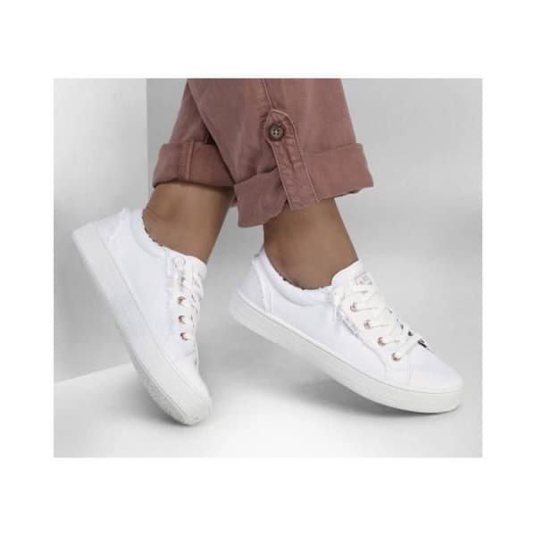 SKECHERS Bobs B Extra Cute Skor Dam Vit - Textil Ovan - Platt Klack - Snörning Vit 41