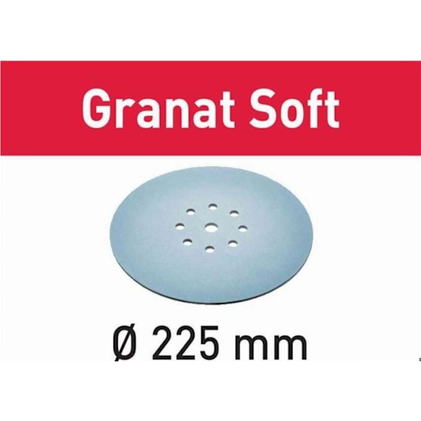 FESTOOL Granat Soft STF D225 slipmedel - korn 400 - 25 stycken - 204228