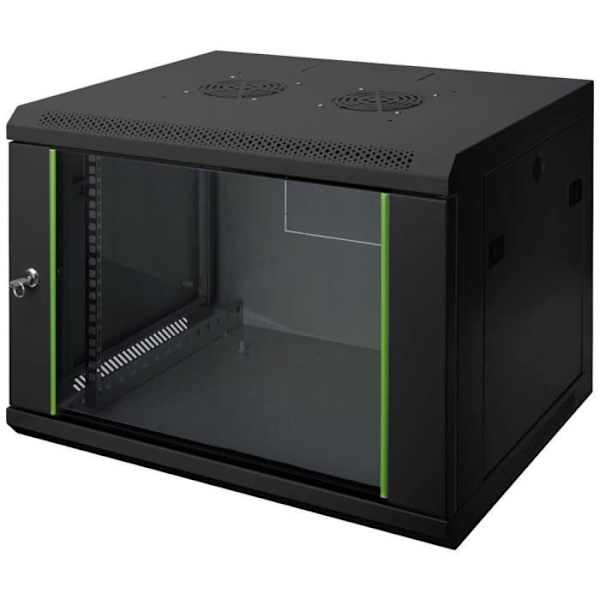 Digitus DN-19 12-U-EC-SW Väggbox 19 (B x H x D) 600 x 638 x 450 mm 12 U svart, svart (matt), svart (RAL 9005)