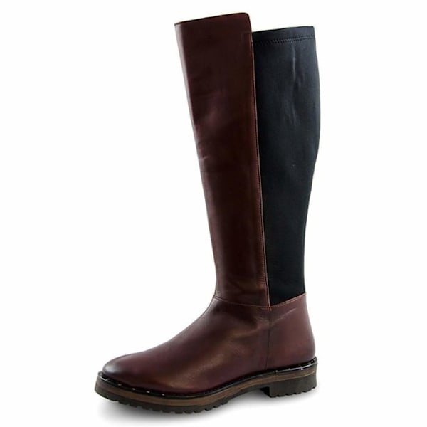 Boot Marc skor - 7330300895 - Woman Macarena High Boots Red Cow Crust Stretch Bordo Black 42