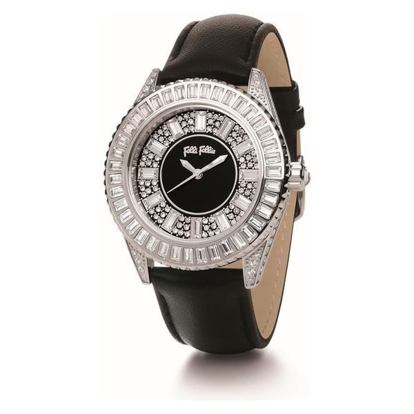 Damklocka - Folli Follie - WF0A030SSK - Läder - Kvarts - Ø 32 mm Svart
