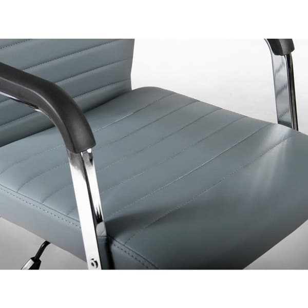 Svängbart kontorsstol - Sofotel - Modern design - Grå - Hög och ergonomisk ryggstöd - Kromade armstöd Grå