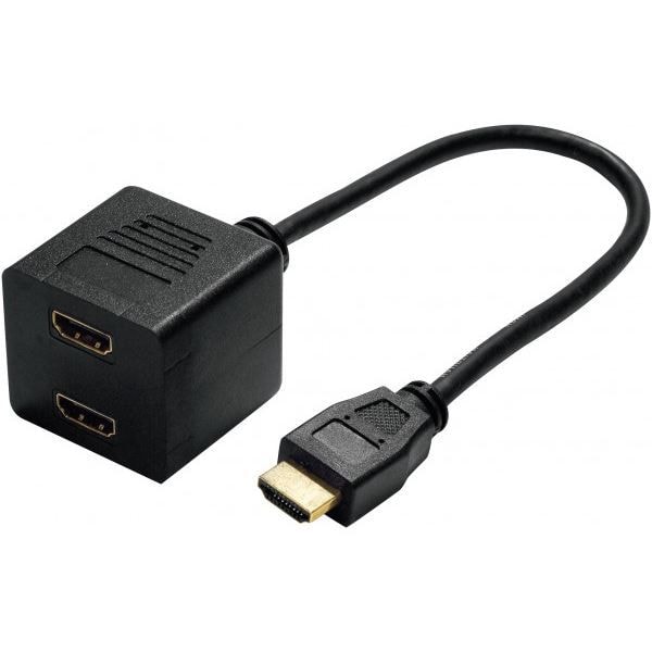 Kabel 1 hdmi m till 2 hdmi f