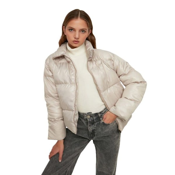 Kappa - ärtrock - överrock Trendyol - TWOAW21MO0009 - Stenbrant krage Oversize uppblåsbara kappor Damrock Svart XS