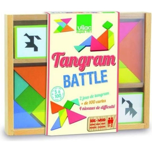 Brädspel - VILAC - Tangram Battle - Utvecklar kreativitet och logik Flerfärgad