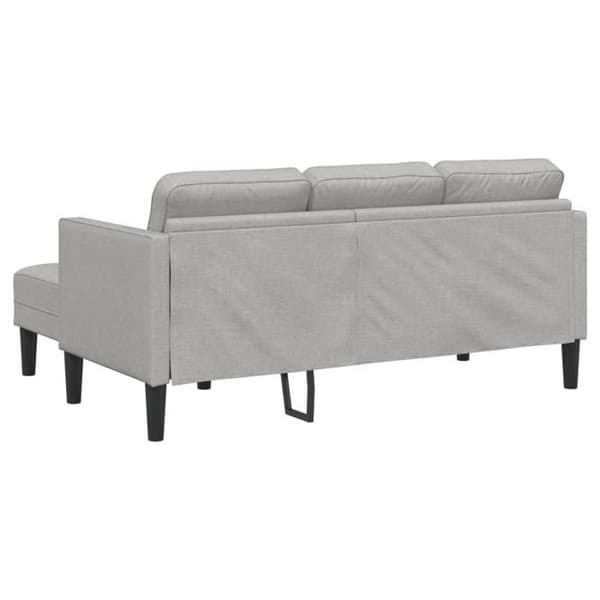 Kampanjsoffa hörn 3 platser Grå Moln 160 cm Tyg