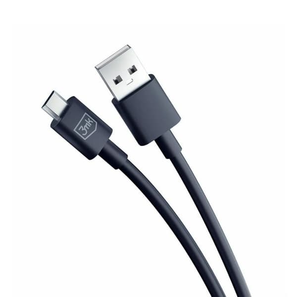 USB-kabel - 3MK - Hyper - USB-A till Micro USB - 1,2m - Svart - Hög överföringshastighet