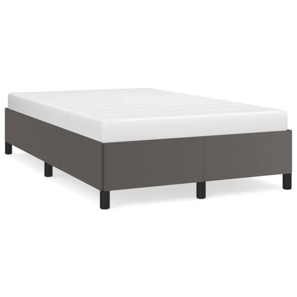 vidaXL Sängram utan madrass grå 120x200 cm konstläder 347243