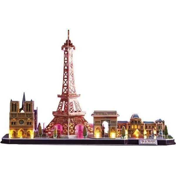 Puzzle 3D lysande - Monuments i Paris - Byggspel - EXPLORA - 115 bitar - Från 8 år