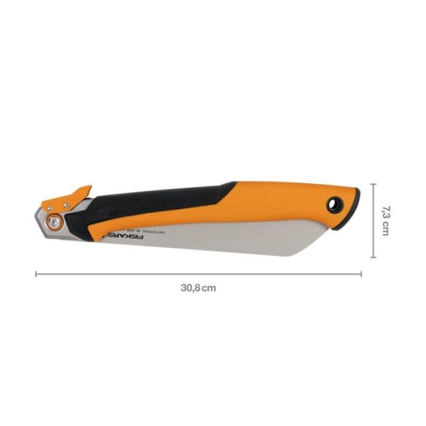 Fiskars Saw - 1062933 - Pro Folding Pull-Cut Saw, Bladlängd: 25 cm, 13 TPI, Svart/Orange, PowerTooth,