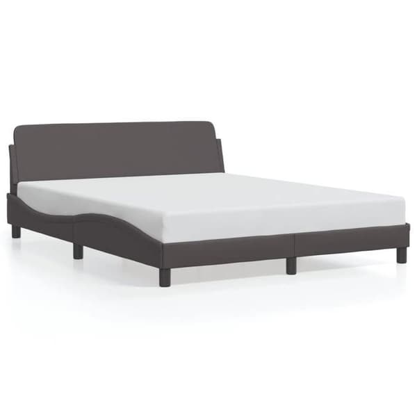 vidaXL Dover sängram grå 160x200 cm konstläder 373221