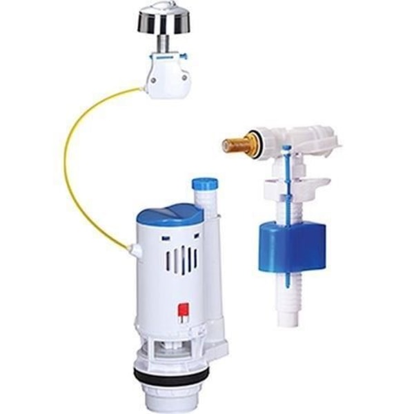 Kit WC-mekanism med sidofloatventil - ROUSSEAU - 3/6L - Certifierad NF Vit