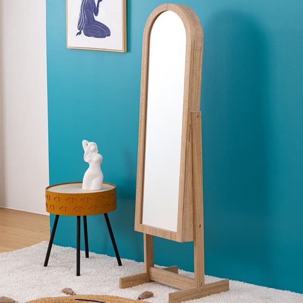 Stående smyckeskrin H145cm trä beige