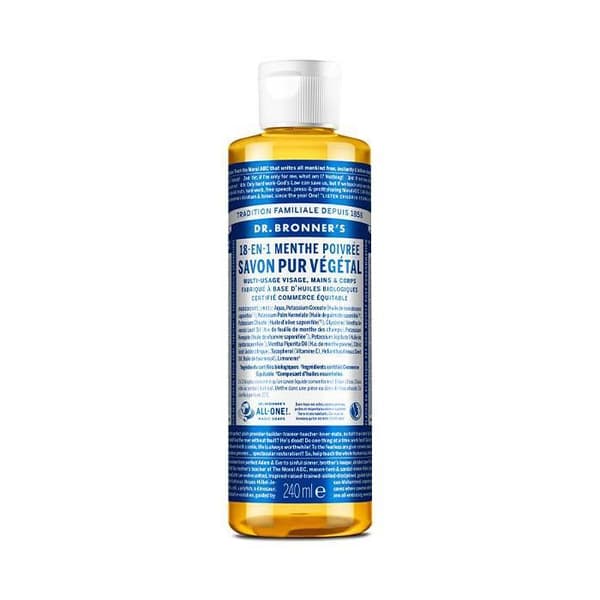 Dr Bronner's Vegetabilisk Tvål Pepparmynta "18 i 1" 240ml