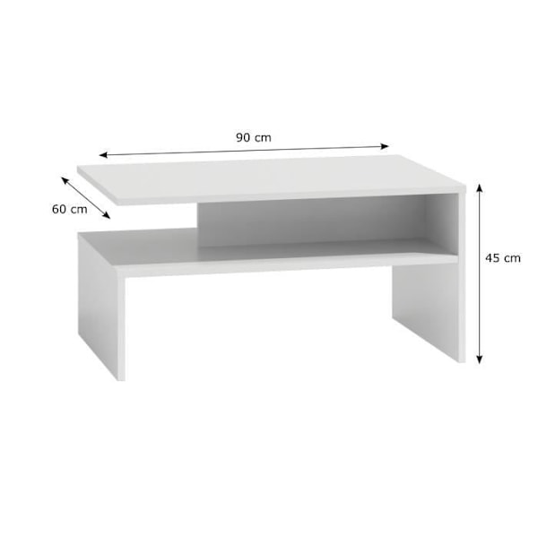 Soffbord - Boston Bänk - Vit - Modernt - Design - Lackat Vit