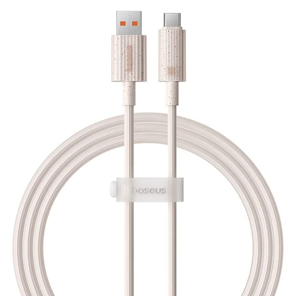 USB-kabel till Type-C, snabb laddning, 100 W, 480 Mbps, 2 m - Baseus Habitat-serien (P10360203421-01) - Vetefärgad rosen