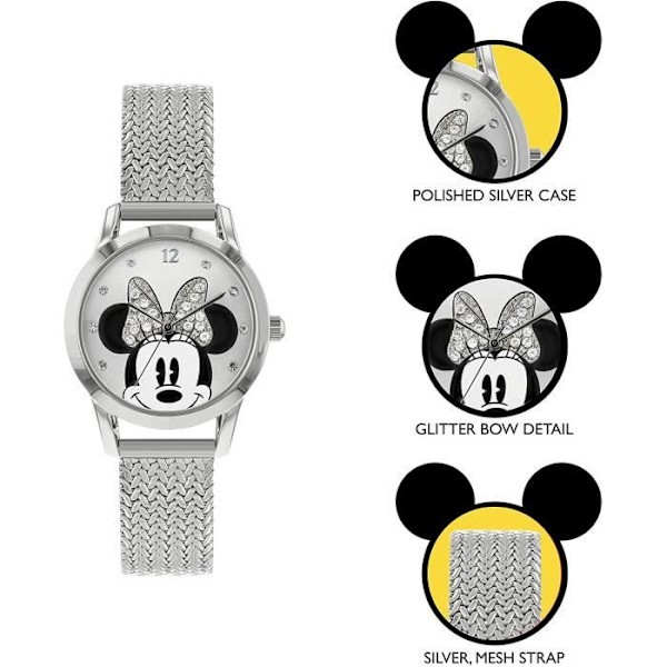 Damklocka - Disney - MN8008 - Kvarts - Analog - Rostfritt stål