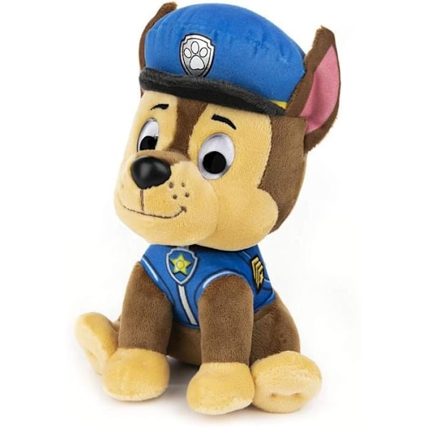 PAW PATROL - PLUSH 15 CM CHASE Paw Patrol Gund - 6058437 - mjuk och tvättbar plysch från 12 månader Blå, brun