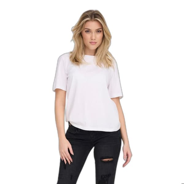 T-shirt dam Only - Vit Vit XL