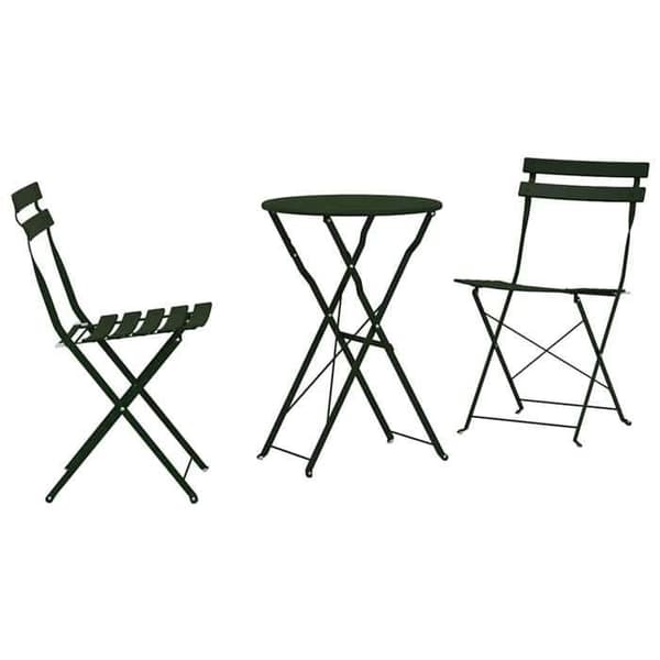 vidaXL Bistroset i 3 delar Fällbar Stål 42002967