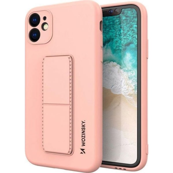 Wozinsky Kickstand Case Silikonfodral med stativ för Samsung Galaxy A22 4G Rosa