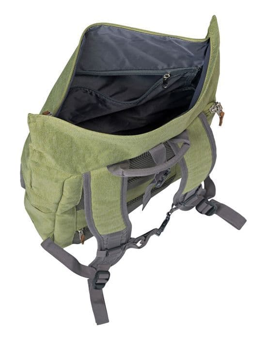 travelite Ryggsäck grön/grå för kvinnor och män Basic Rollup Backpack Green / Grey 266621 grönt, grått