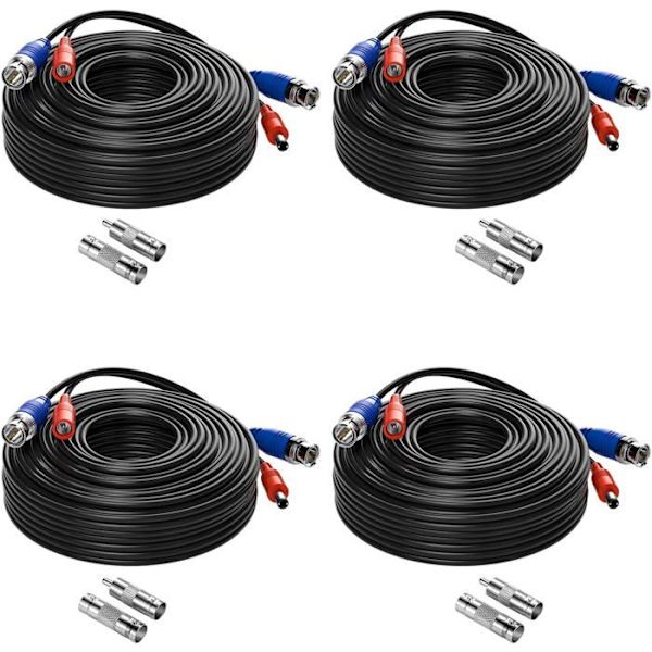 Anlapus 18m Videövervakningskabel BNC Koaxial Svart