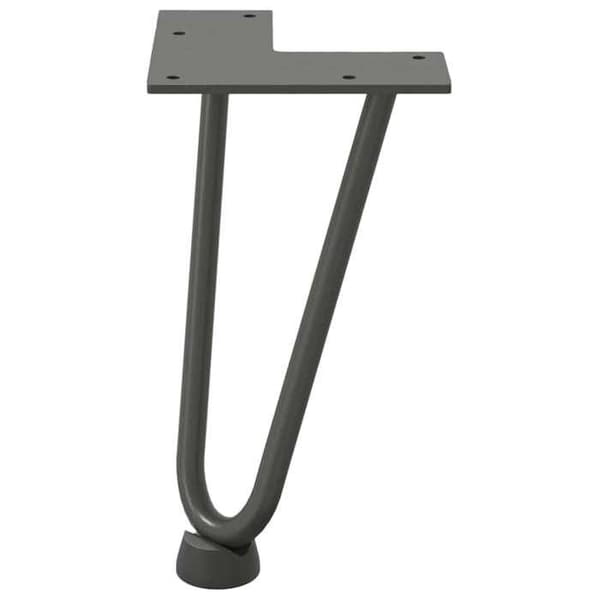 vidaXL Bordsben i form av hårnål 4 stycken anthracite 4012414