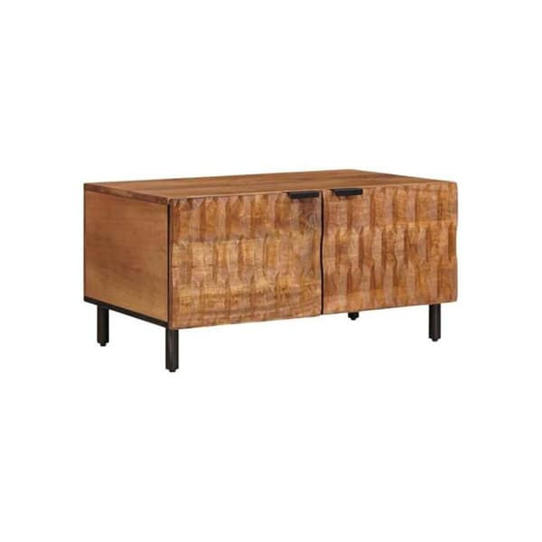 Mango-trä soffbord - vidaXL - 80x50x40 cm - Brun - Massivt mango-trä - Stort förvaringsutrymme brun