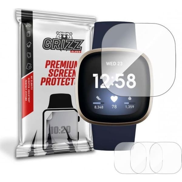 Skyddfilm för smartklocka Grizzglass Grizz FITBIT Versa 3, hydrogelfilm