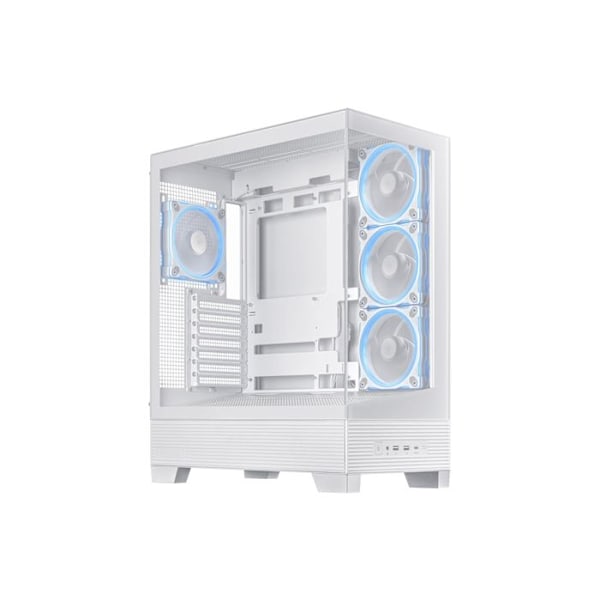 PC Chassi Asus A31 PLUS TG ARGB - Midsize, Härdat Glas, RGB, Vit, ATX/Micro-ATX/Mini-ITX