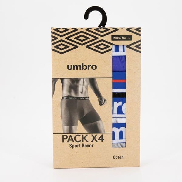 4-pack Kalsonger Herr 100% Bomull - UMBRO - UMR/1/BCX4/CLASS1/NGBBL/01 Blå M
