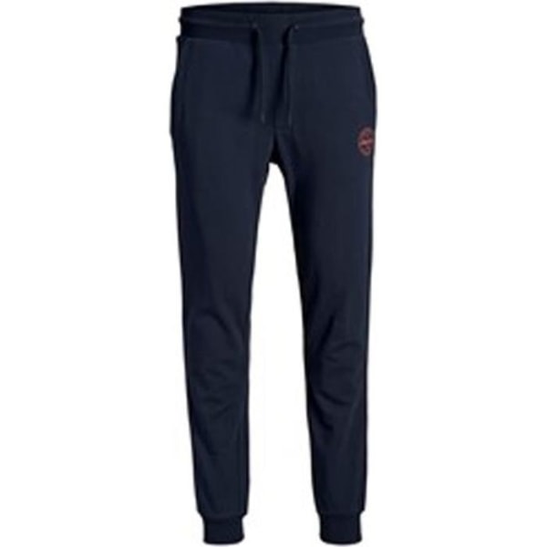 Joggingbyxor - Jack & Jones - SHARK - Mörkblå bomull - Elastisk midja - Inomhus Marin 40
