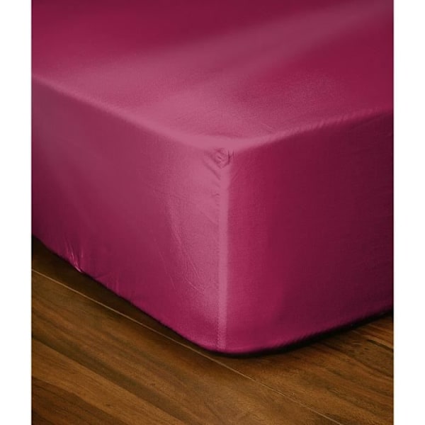 Enkelt påslakan 100% bomull - Motorhuv 25cm - Fuchsia - 140x190 cm Fuchsia
