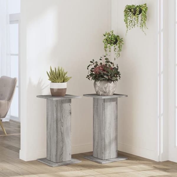 vidaXL Stöd för växter 2 st sonoma grå ingenjörsträ 3307860