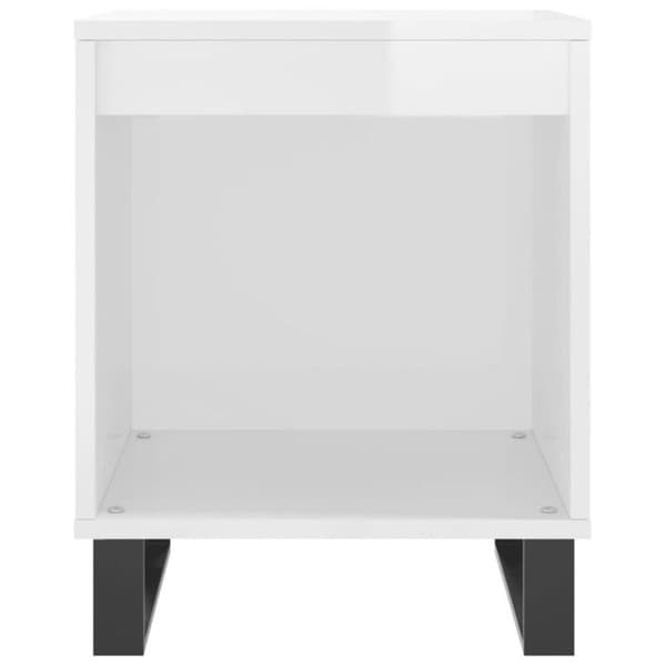 vidaXL Sängbord 2 st Blankvit 40x35x50 cm 830737
