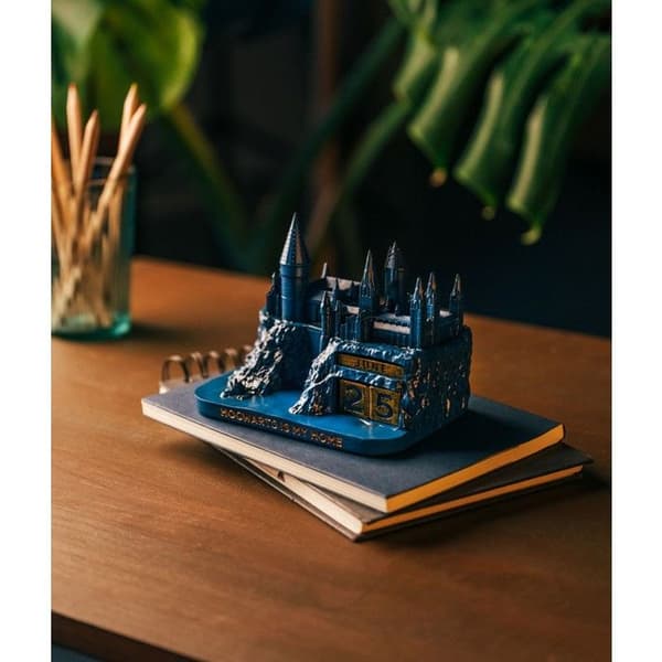 HARRY POTTER - 3D EVIGHETSKALENDER I RESIN GRUPO ERIK CP3D02 blå/guld