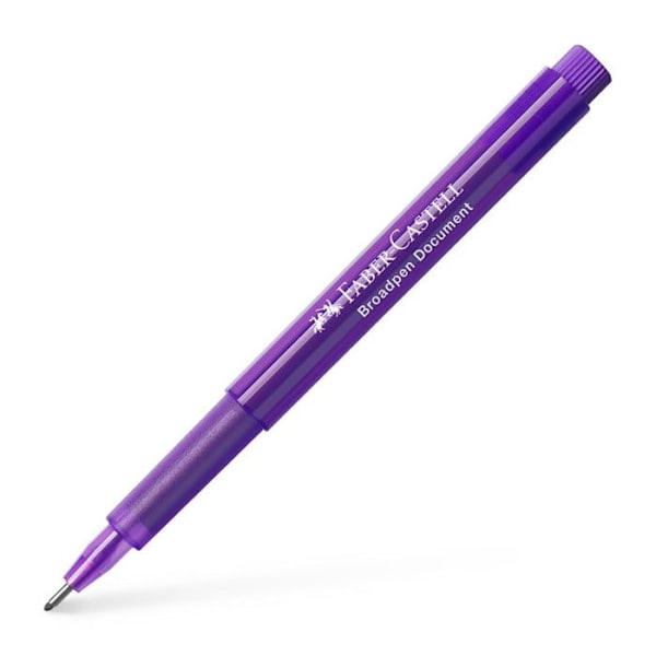 Fineliner - FABER-CASTELL - BROADPEN 1554 - Lila - Metallspets - Ouppgörlig Lila